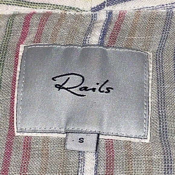 Rails Thea Isla Stripe Linen Blouse - Picture 10 of 13